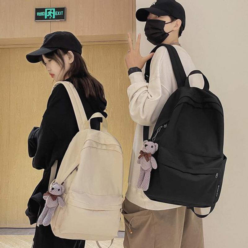 Ba Lô nylon Màu Trơn Sức Chứa Lớn Phong Cách Hàn Quốc 2023