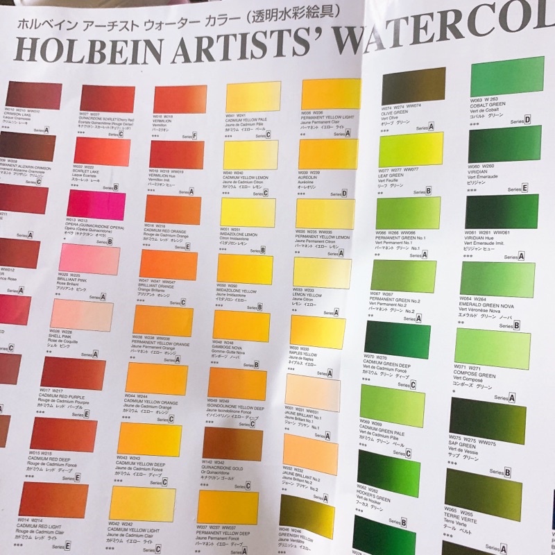 HOLBEIN - Lẻ 1 ô pan màu nước tuỳ chọn trong 108 màu - 0.5ml - 1ml - 2ml