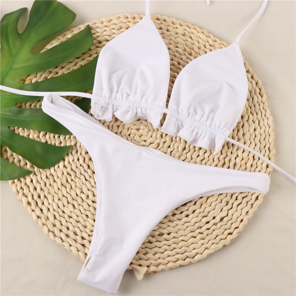 Bộ bikini 2 mảnh màu trơn phong cách Brazilian thời trang cho nữ | BigBuy360 - bigbuy360.vn
