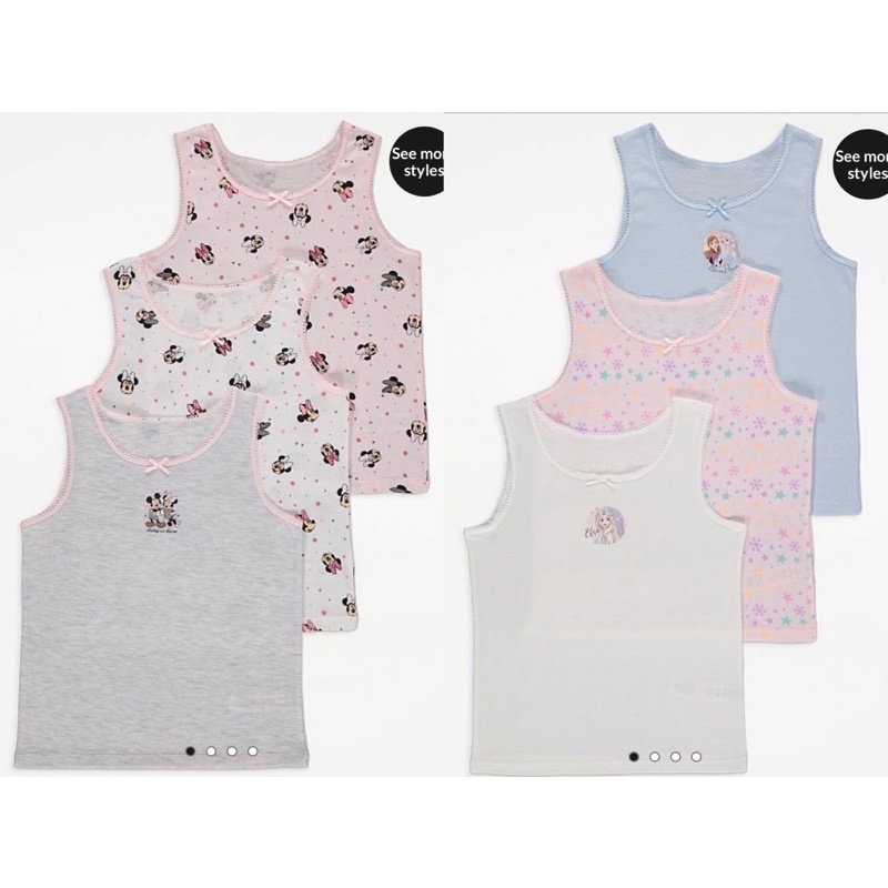 Set 3 áo ba lỗ elsa, minnie George UK