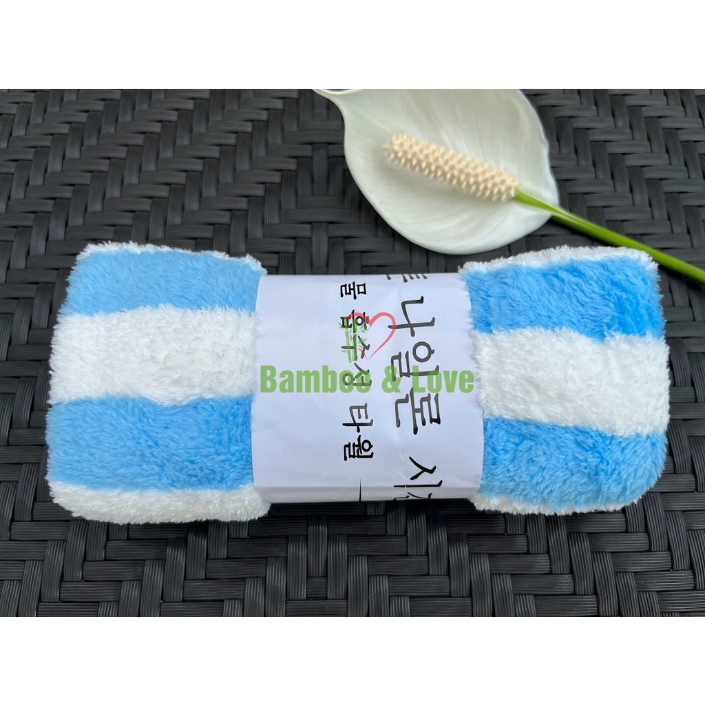 Khăn mặt, khăn gội lông cừu Hàn Quốc Cao Cấp 35x75