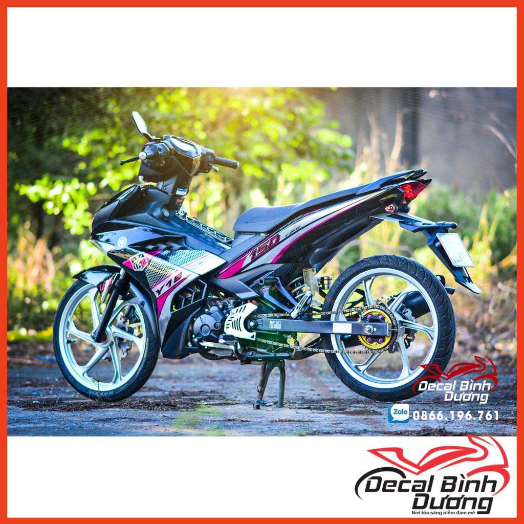 [HÌNH THẬT TỰ CHỤP] Tem Xe Exciter 150 Y15ZR Hồng Đen Mới Nhất - Decal Chrome