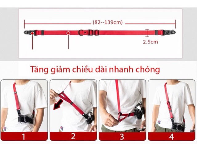 Dây máy ảnh theo tác nhanh Shetu One Step