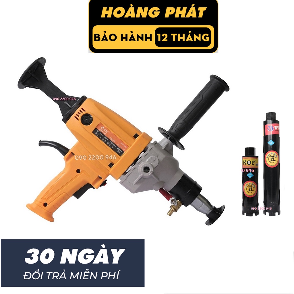 khoan rút lõi bê tông | Máy Khoan rút lõi gaoguan 6110 nội địa trung quốc và mũi rút khô chống giắt