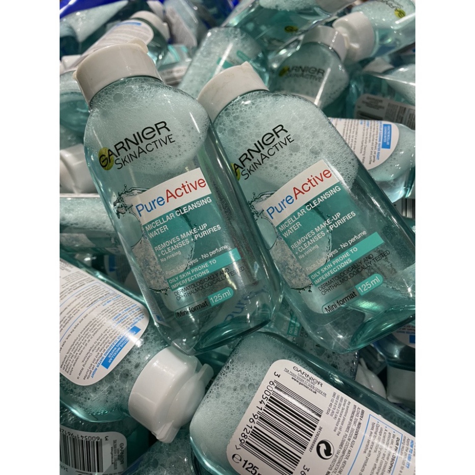 Nước Tẩy trang Garnier dạng nước cho da nhạy cảm, nhờn, hỗn hợp (xanh dương) 125 ml | BigBuy360 - bigbuy360.vn