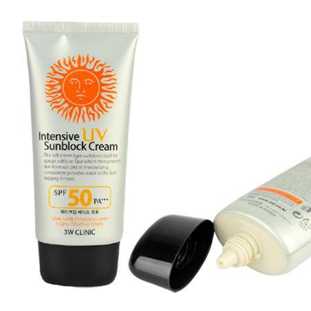 Kem chống nắng 3w clinic intensive uv sunblock cream spf 50 pa+++