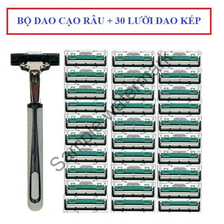 Bộ 36 Lưỡi Dao Cạo Râu Kép Và 1 Dao Cạo Râu