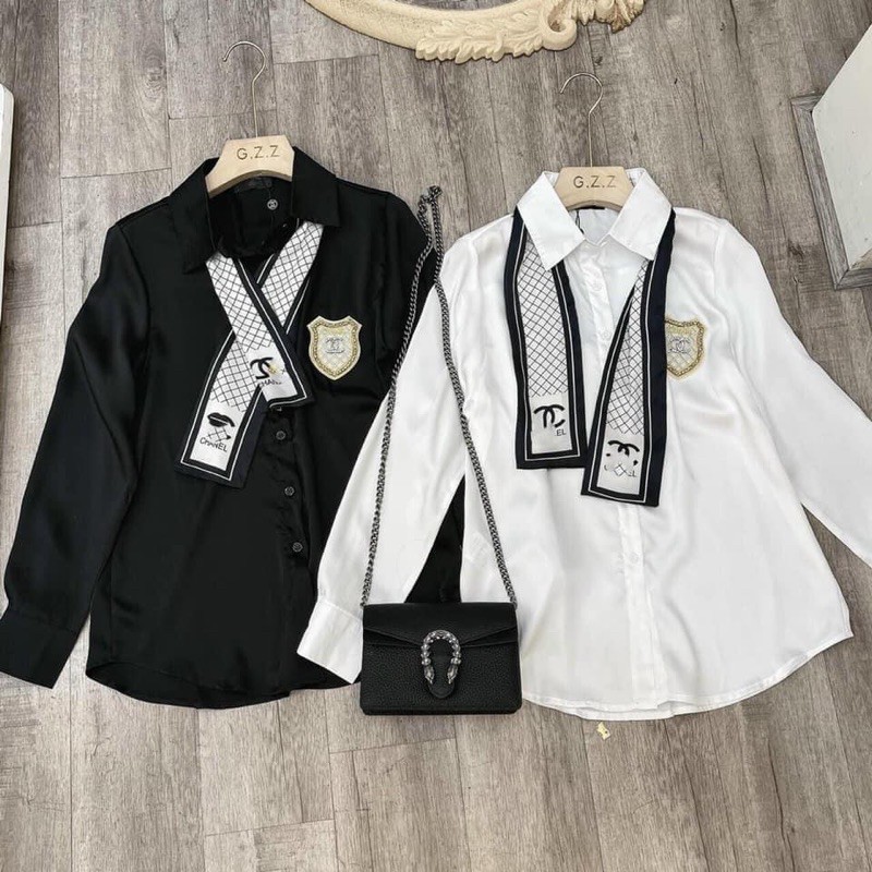 ÁO SƠMI HUY HIỆU KÈM NƠ LỤA