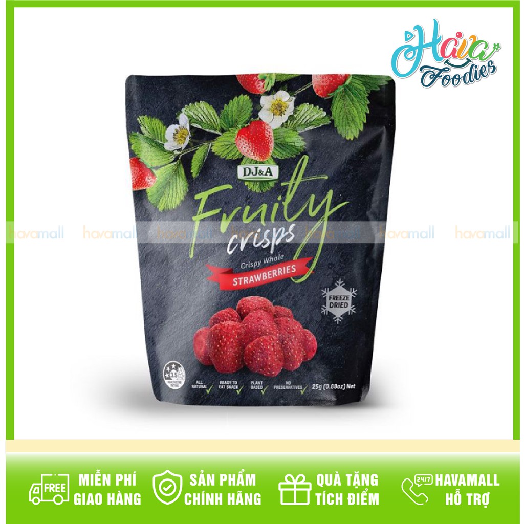 [HÀNG CHÍNH HÃNG] Dâu Tây Sấy DJ&A 25gr