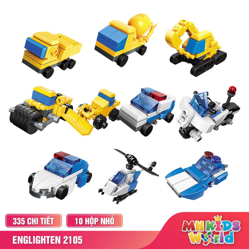 Đồ chơi xếp hình Enlighten 2105 công trường / cảnh sát