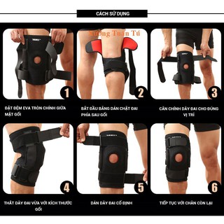 Bó Gối H5 Cao Cấp Cải Tiến , Băng Gối Bảo Vệ Đứt Dây Chằng Chéo Chính Hãng Aolikes 7907 tuixachdachinhhang