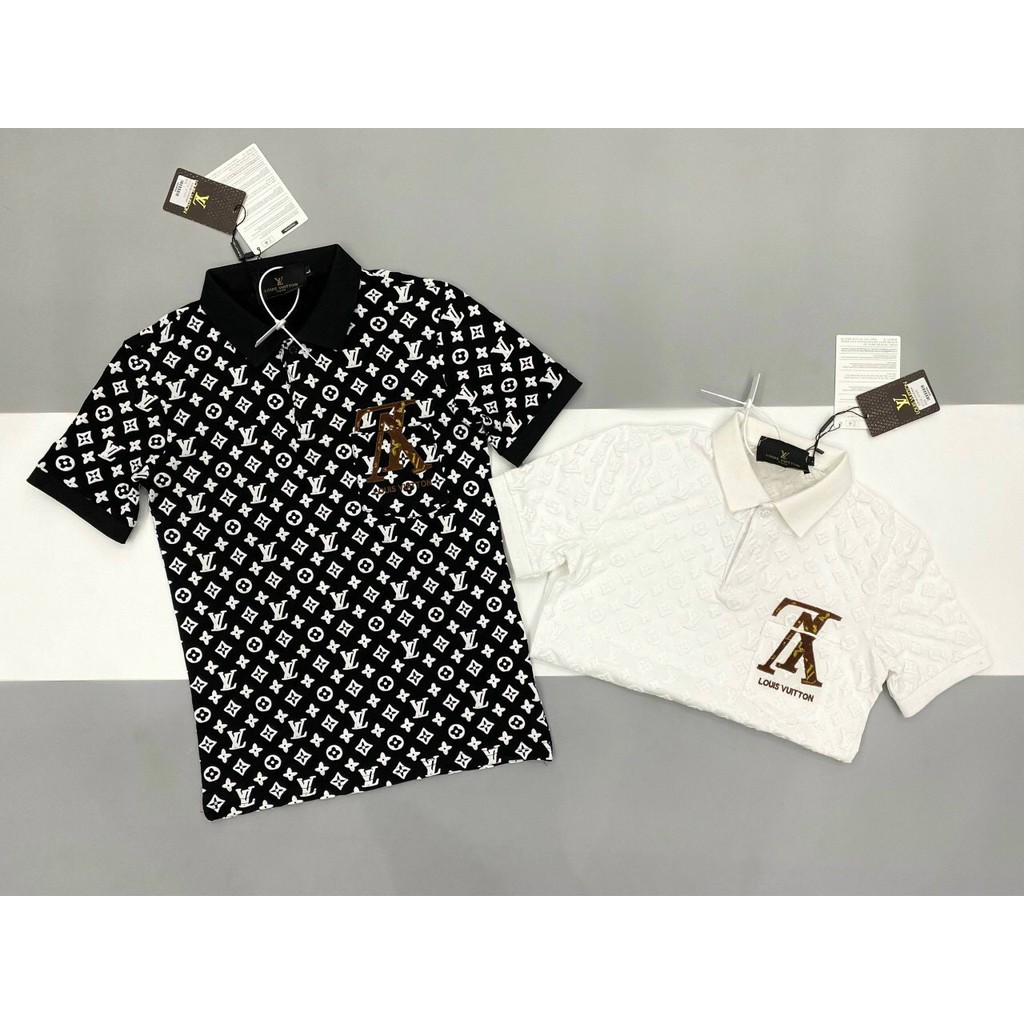 Áo thun nam có cổ polo tay ngắn có túi vải cotton co giãn thấm hút mồ hôi tốt 2 màu trắng đen cao cấp AHFASHION