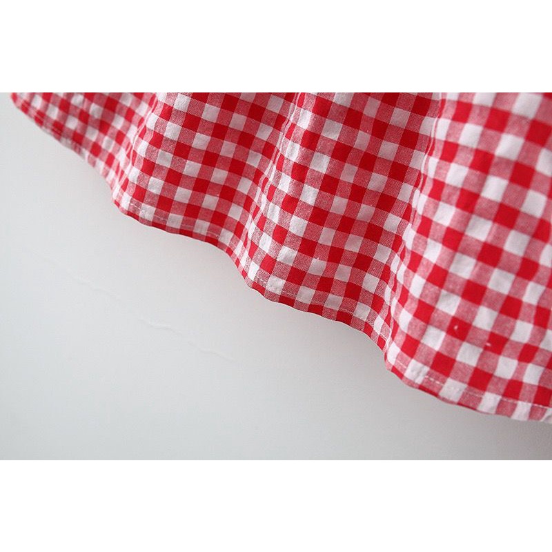 Váy bé gái kẻ sọc caro thời trang hè cho bé  từ 6 tháng đến 3 tuổi