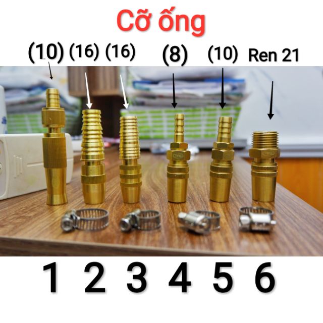 Đầu bép đồng, đầu vòi đồng xịt rửa xe, tưới cây DAL