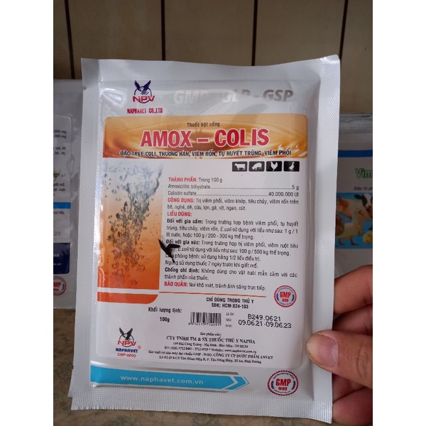 combo 10 gói amox colis, giá sỉ