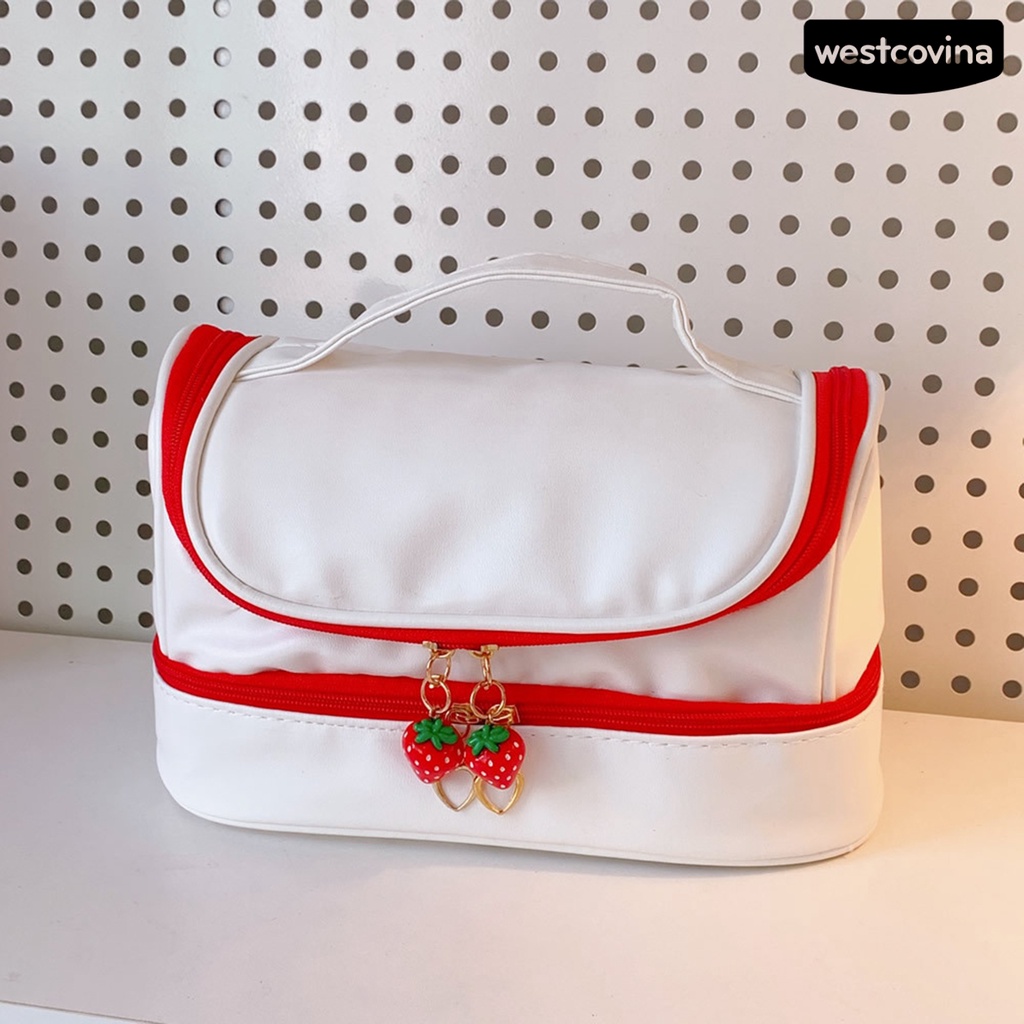 [Hot]✍Hộp Đựng Bút Hai Lớp Chống Bụi In Hình Thỏ Hoạt Hình Dễ Thương