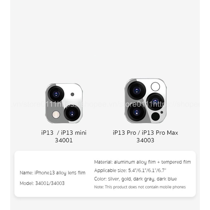 Cụm bảo vệ cường lực camera TOTU dành cho iphone 12/12 Pro/12 Promax/13/13 Pro/13 Promax