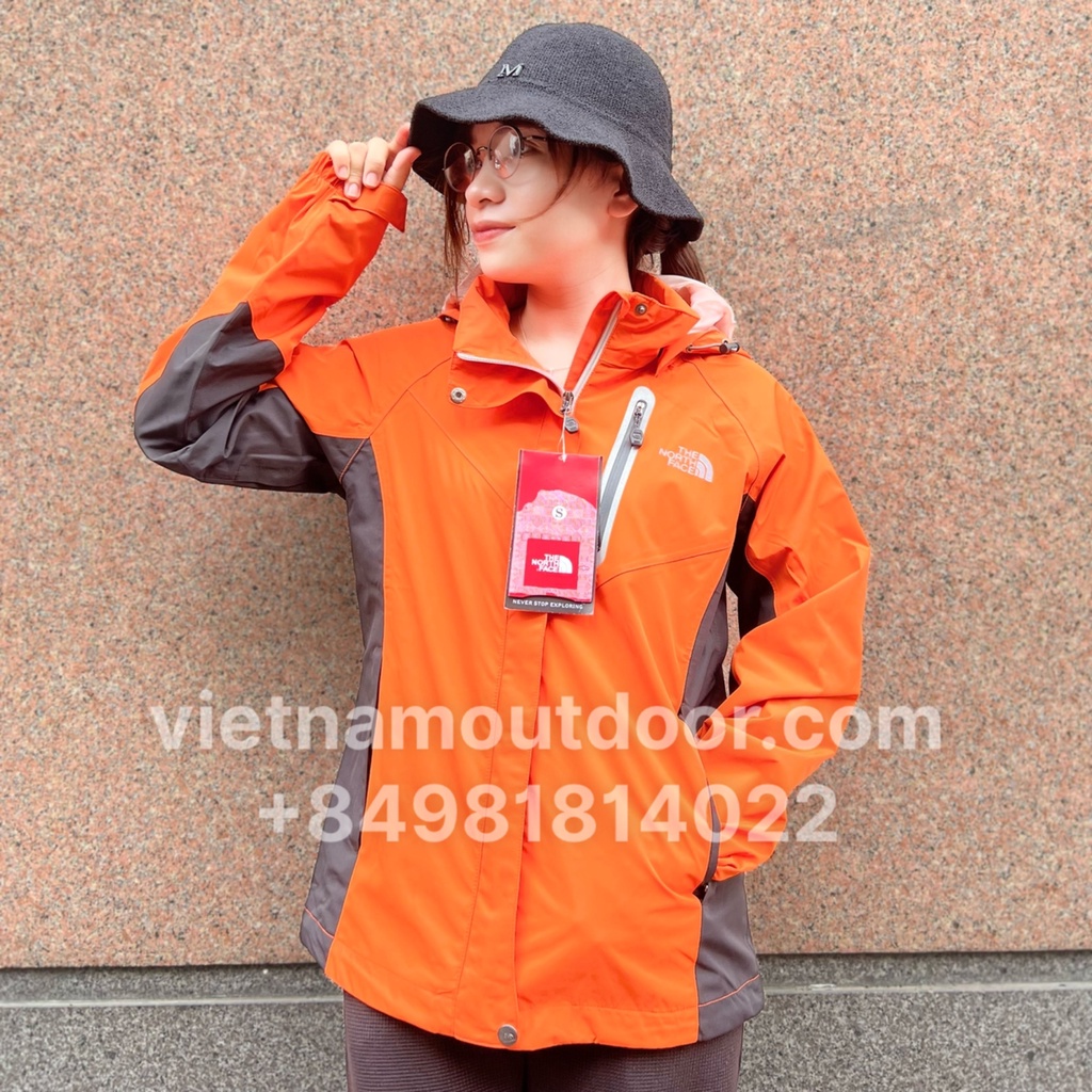 Áo khoác mỏng nữ có nón The North Face Gore-tex Áo khoác nữ 2 lớp chất liệu chống nước phong cách thể thao hottrend 2022