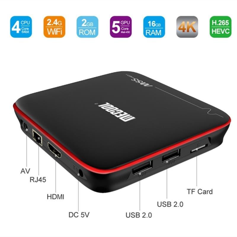 Hộp Tv Mecool M8s Pro W Android 7.1 Hd 4k 3d S905w Lõi Tứ 2g + 16g Usb Hdmi Tf