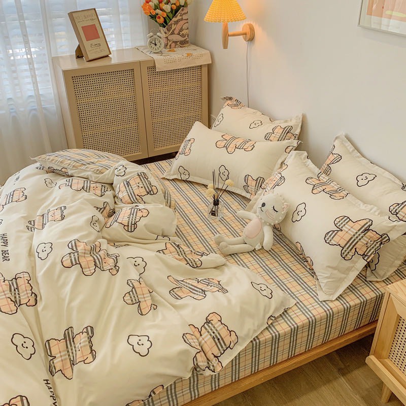 ❤️❤️❤️Set Ga coton POLY cao 4 món❤️❤️❤️ hàng nhập khẩu cao cấp FREESIZE