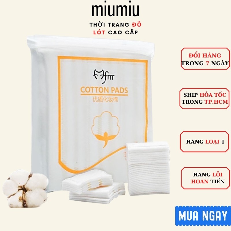 Bông Tẩy Trang Cotton Pads 222 Miếng Miumiu BTT222