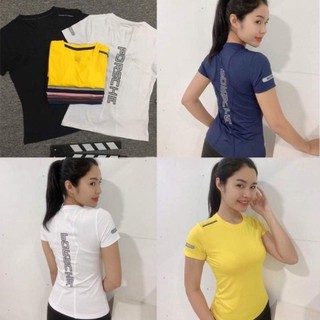 Áo Tập Gym, Yoga - Áo Thun Nữ Tay Ngắn Thể Thao