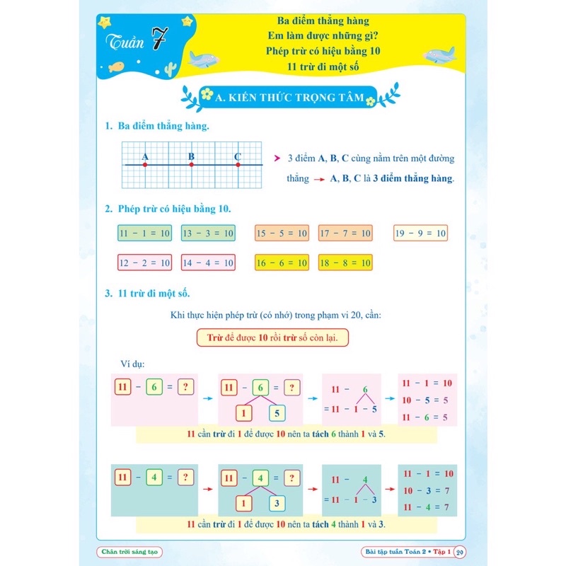 Sách - Bài Tập Tuần Toán Lớp 2 - Chân Trời Sáng Tạo - Học Kì 1 (1 cuốn)