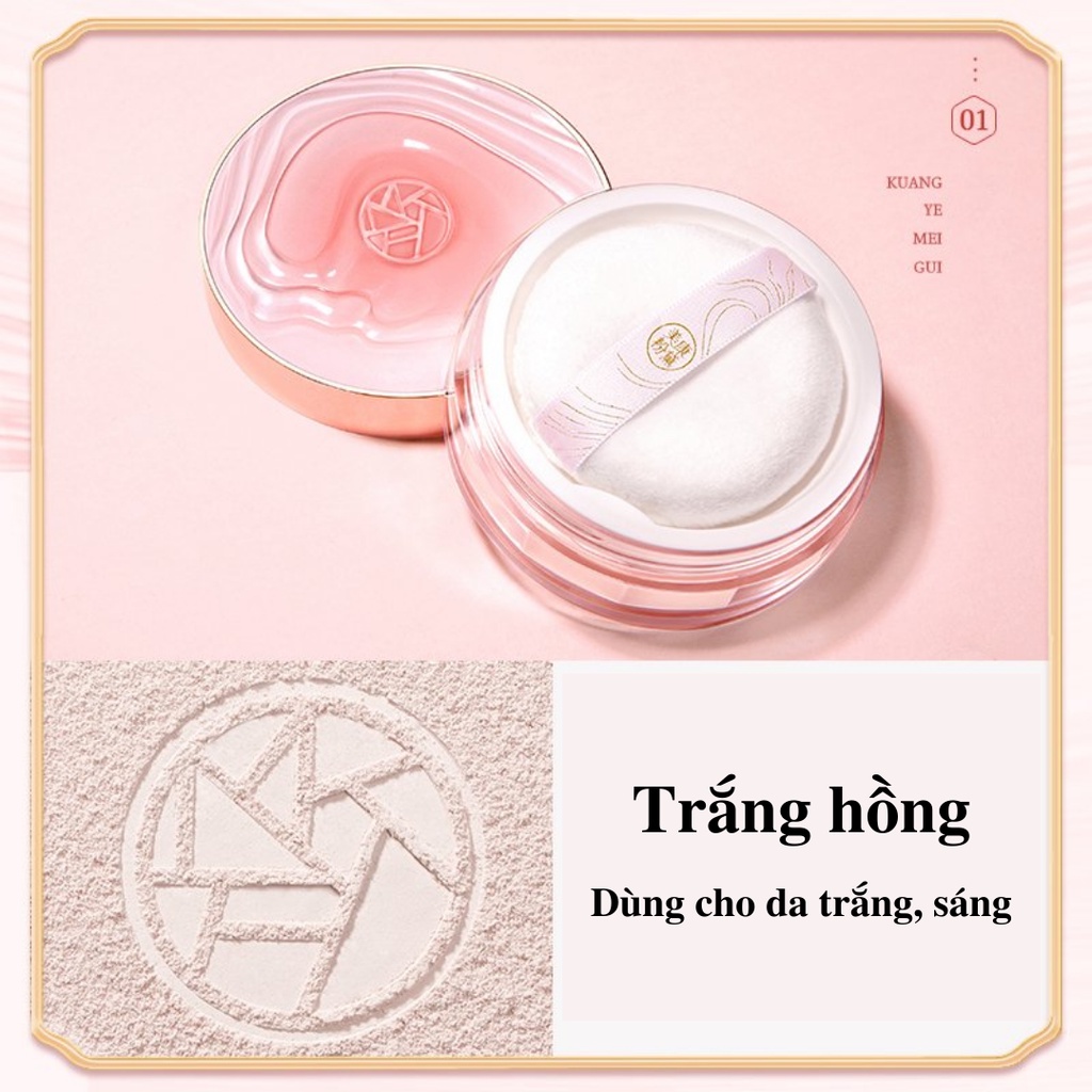 Bộ Đôi Phấn Phủ Bột Làm Sáng Da Kiểm Soát Dầu, Mỏng Nhẹ Siêu Mịn, Độ Che Phủ Tốt Cho Lớp Trang Điểm Hoàn Hảo MEIKING