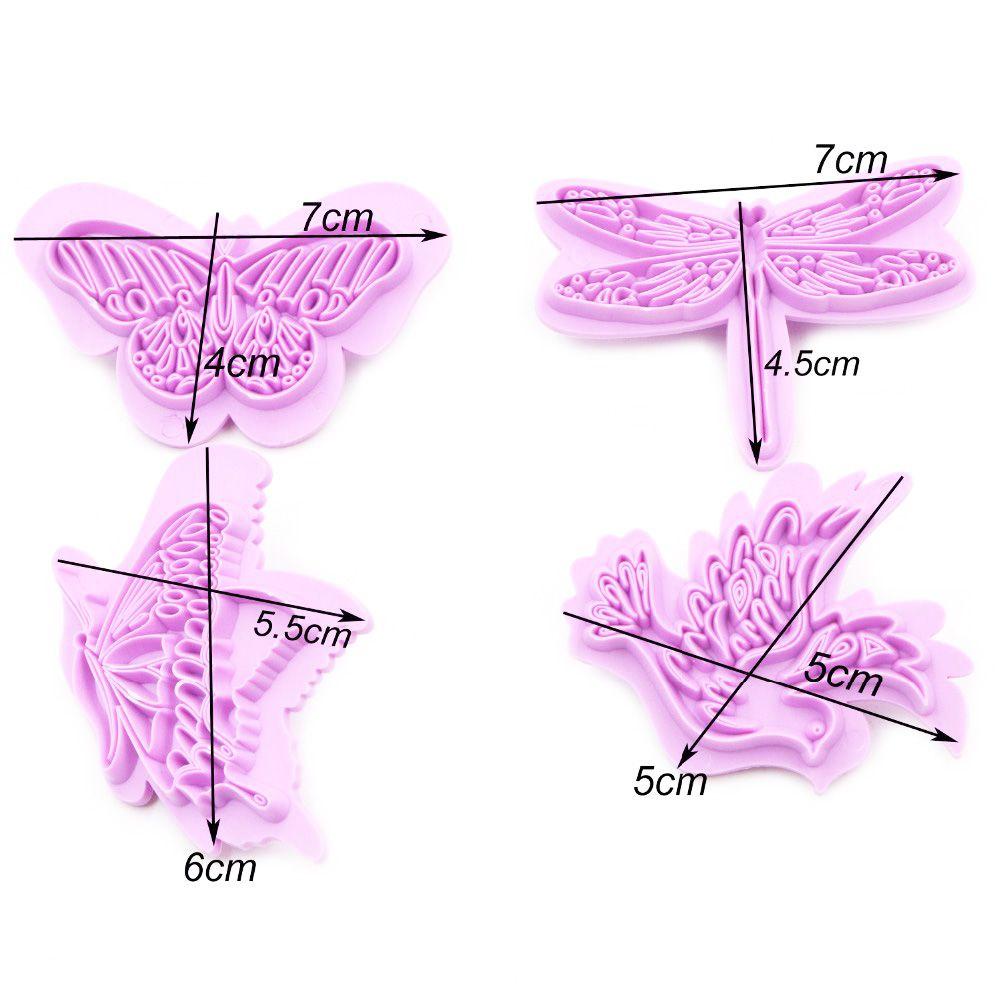 Set 4 Khuôn Cắt Làm Bánh Quy / Sô Cô La / Thức Ăn 3D Dành Cho Nhà Bếp