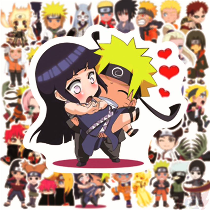 Set 50 nhãn dán nhân vật hoạt hình Naruto dòng 07