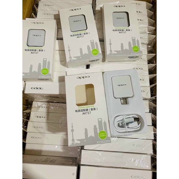 Bộ sạc nhanh/ Bộ sạc - Củ sạc Oppo AK717 cáp MicroUSB công suất 2A-5V - Chuẩn sịn