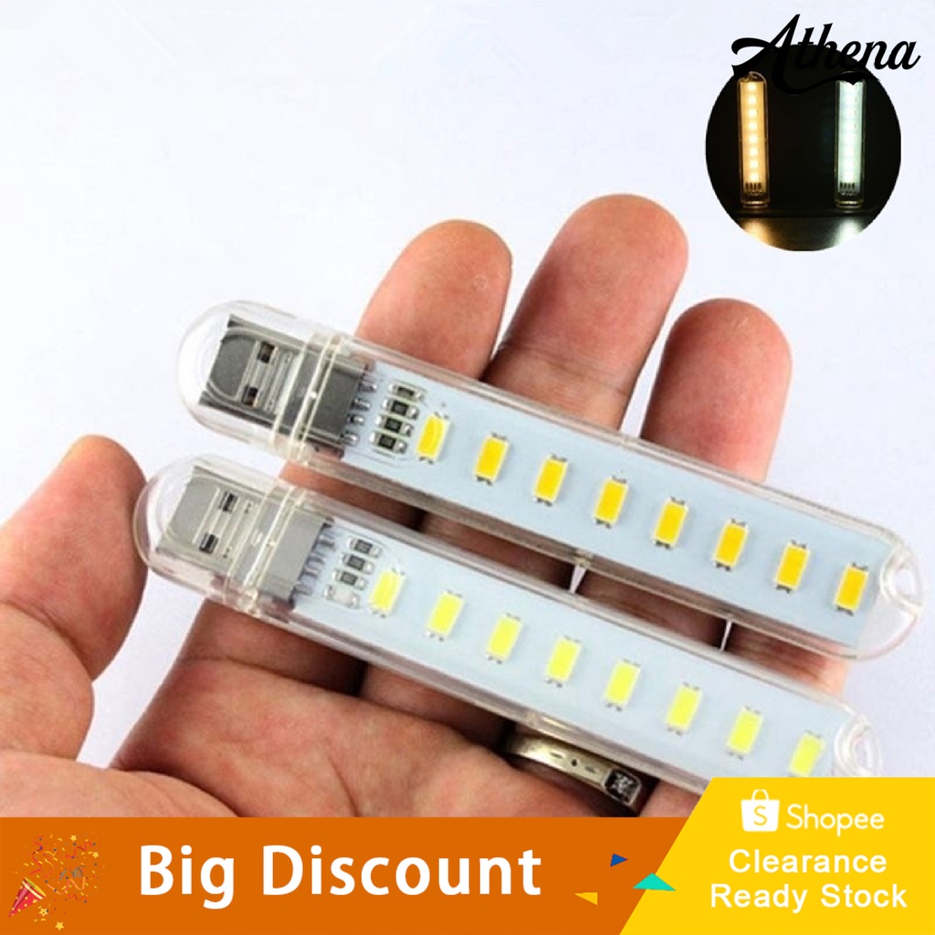 Đèn Led 8 Bóng Mini Sạc Cổng Usb Di Động Tiện Dụng Mang Theo Du Lịch