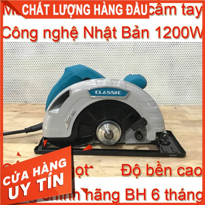 Máy cưa gỗ mini bàn trượt đĩa tròn Classic-6140 chính hãng, 1200W động cơ dây đồng bền bỉ, bảo hành 6 tháng toàn quốc