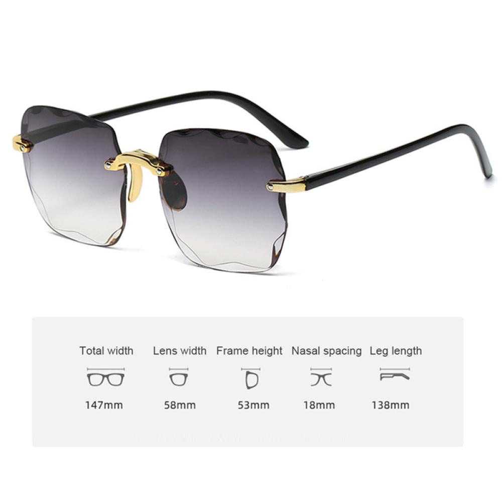 Kính Mát Không Gọng Chống Tia UV Thời Trang Cho Nữ E8O6