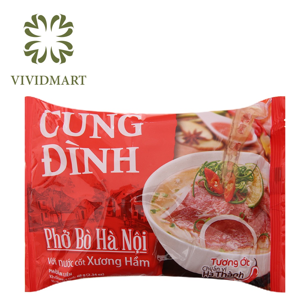 Phở Cung Đình Hà Nội 2 vị bò, gà – Gói 68g - MICOEM
