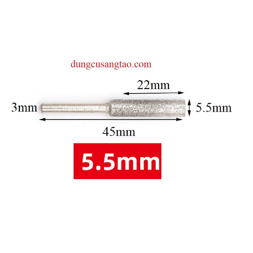 Đầu kim cương hình trụ loại dài