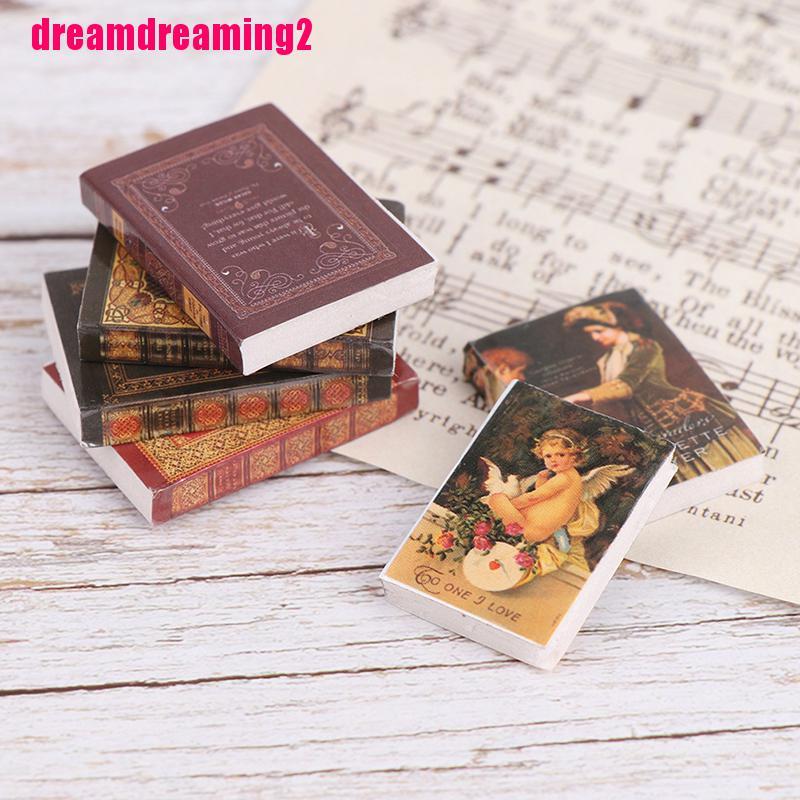 Set 6 Mô Hình Cuốn Sách Tỉ Lệ 1 / 12 Trang Trí Nhà Búp Bê