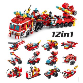 Xe cứu hỏa biến hình robot 12in1