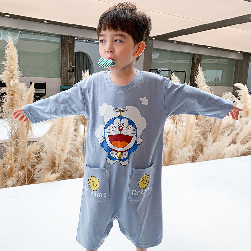 ✨Hàng Có Sẵn✨ Áo Liền Quần Mỏng Ba Lớp Điều Hòa Không Khí Chống Sặc Mùa Hè Phong Cách Mới Cho Trẻ Em