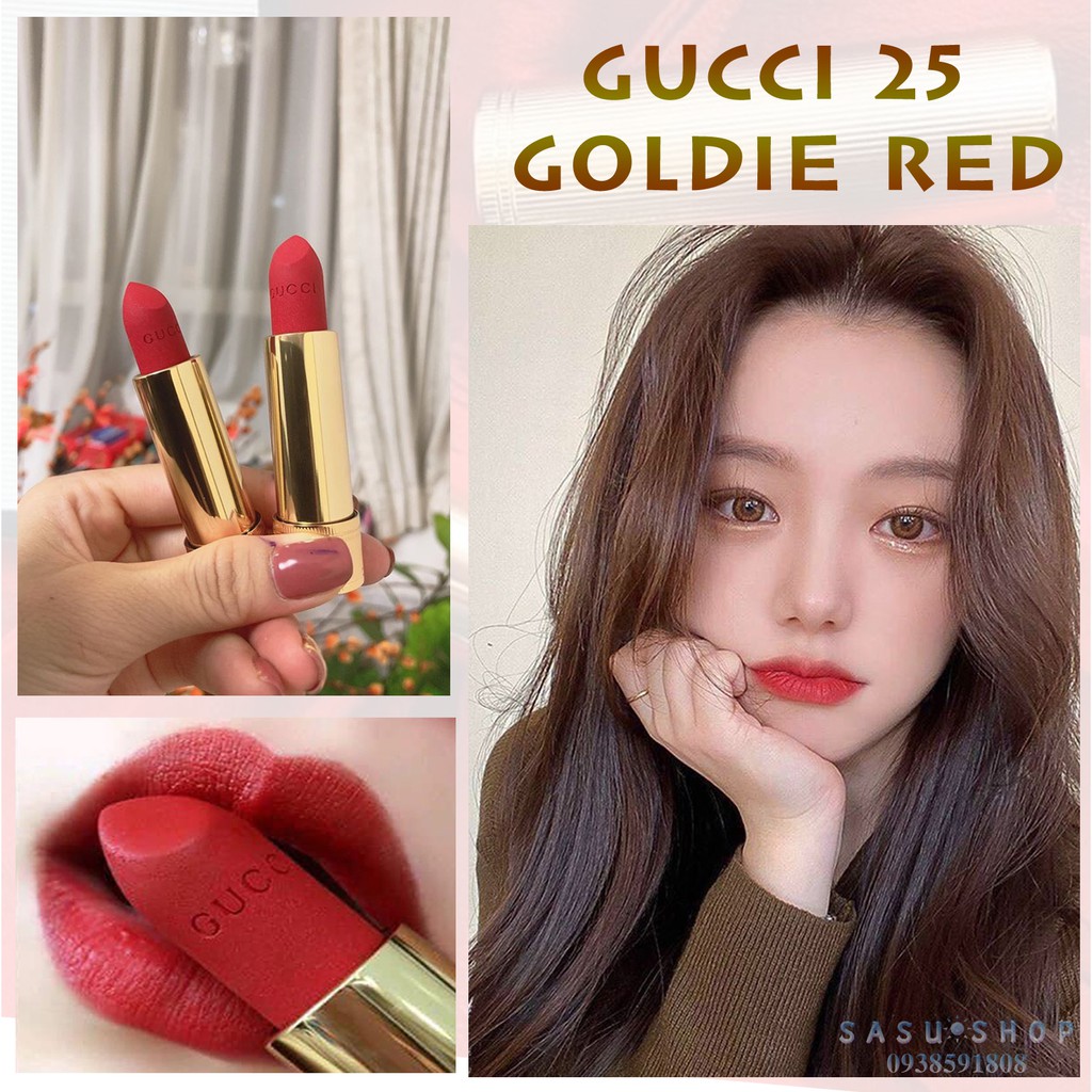 Son Lì Gucci Rouge À Lèvres Mat Màu 25 Goldie Red | BigBuy360 - bigbuy360.vn