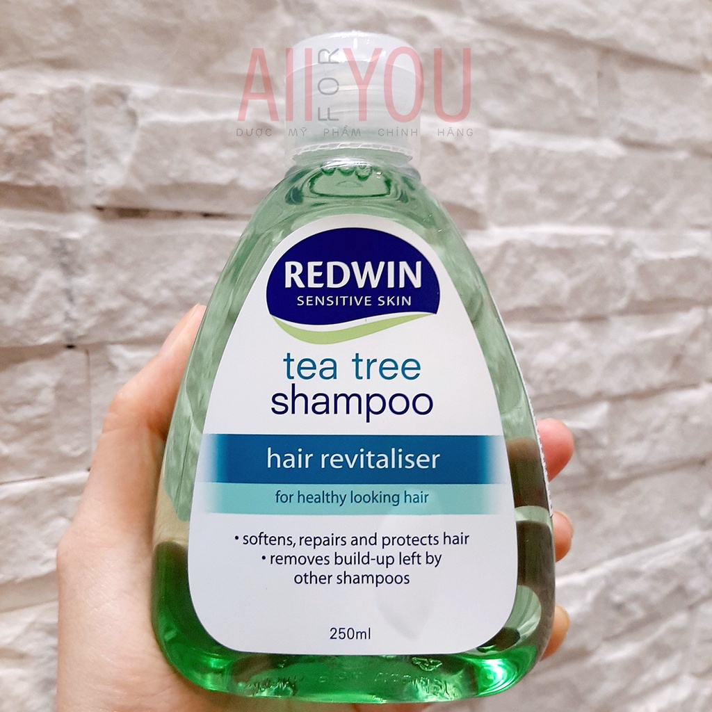 REDWIN Tea Tree/ Coal Tar Shampoo 250mL - Dầu Gội Giảm Nấm  Và Giảm Gàu
