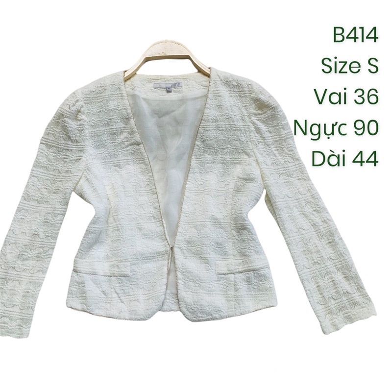 Áo khoác blazer nữ B414 form croptop 2hand Hàn si tuyển ảnh thật