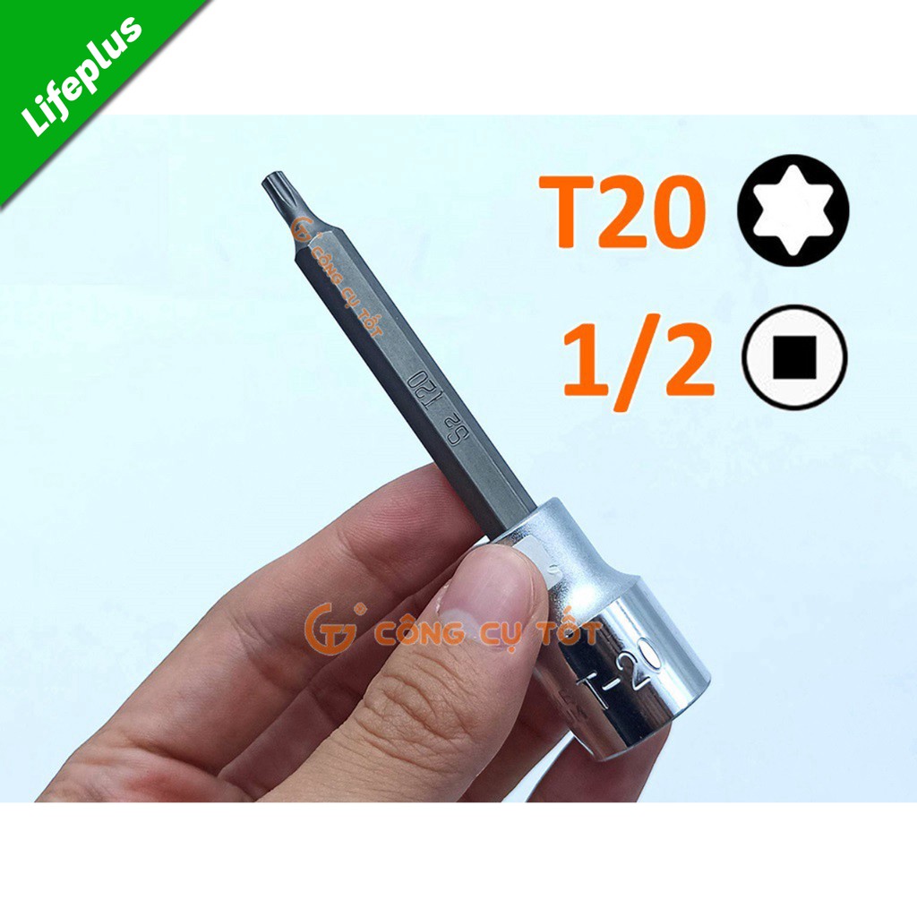 Đầu tuýp 1/2 mũi vít hình sao thép CrV