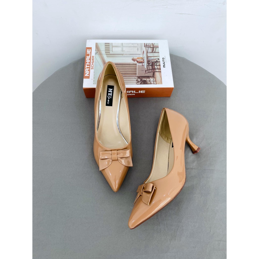 [shop giay minh thu] Giày VIP nơ nhí cao 5cm MT352