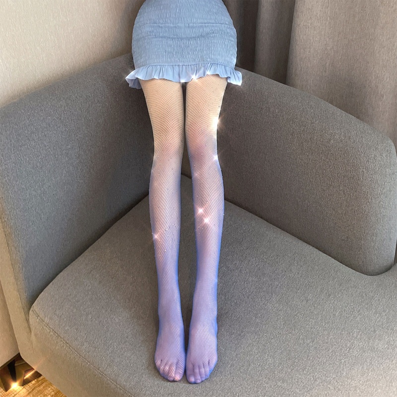 Brroa Quần Tất Lưới Màu Gradient Gợi Cảm Cho Nữ