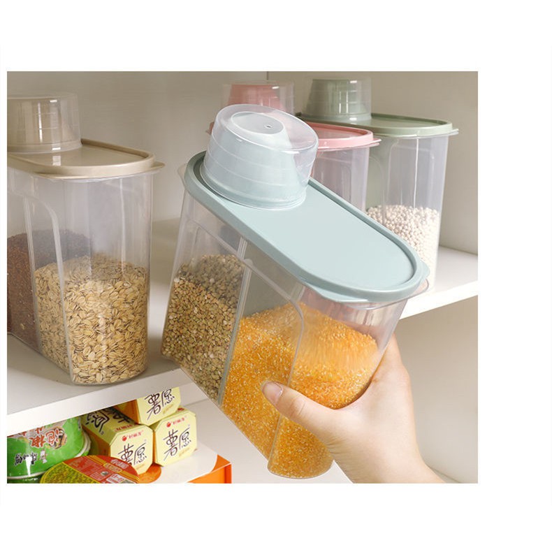 Hộp nhựa đựng đồ khô trong suốt, hộp bảo quản tươi, hộp chứa ngũ cốc nhà bếp, đồ ăn nhẹ, hộp bảo quản trái cây sấy khô