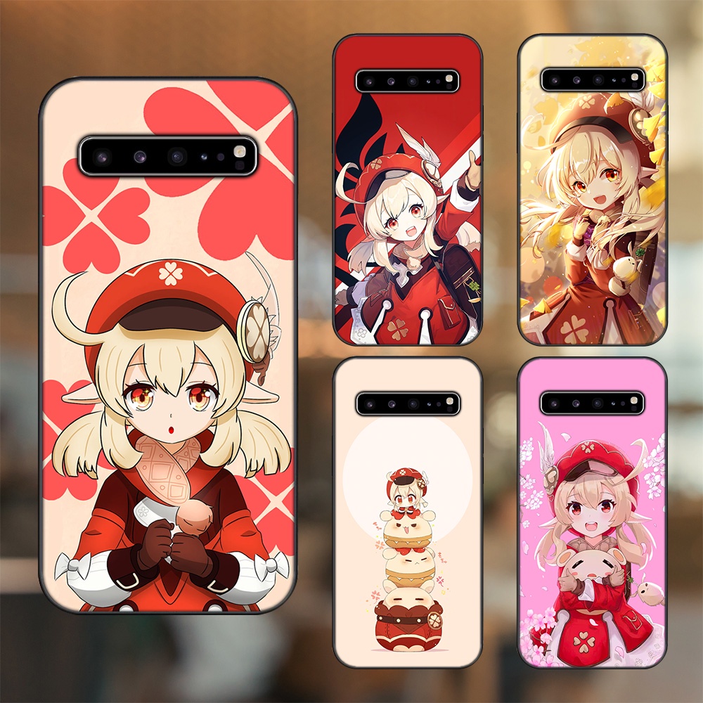 Ốp lưng Samsung S10, S10 5G, S10 Plus viền đen in hình Klee Genshin Impact
