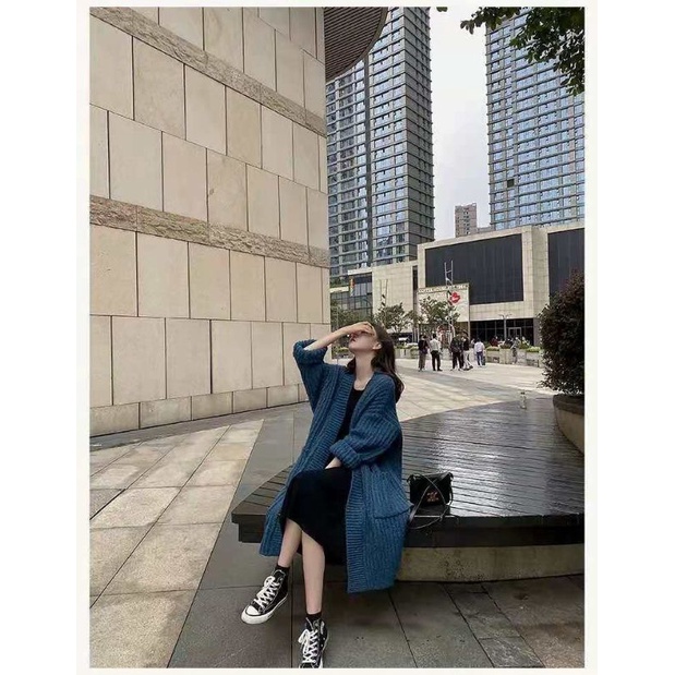 Áo khoác len cardigan , áo khoác len dáng dài phong cách hàn quốc siêu xinh hàng L1 | BigBuy360 - bigbuy360.vn