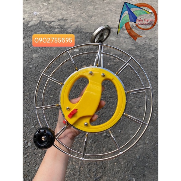Tay quay inox, guồng inox thả diều size 25cm