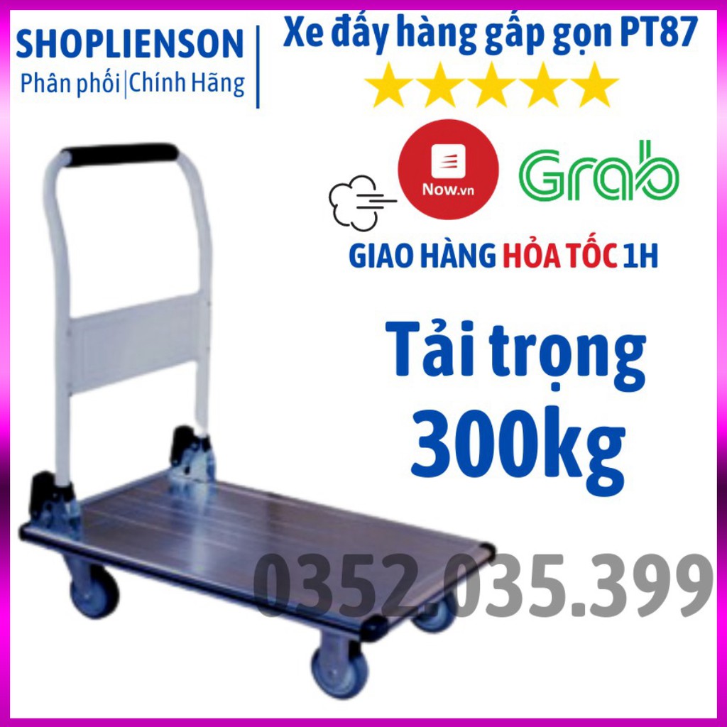 Xe Đẩy Hàng 4 bánh 300kg, Xe Đẩy Hàng Inox Maxkiwi- Bánh êm Sàn Aluminium Kho Miền Nam